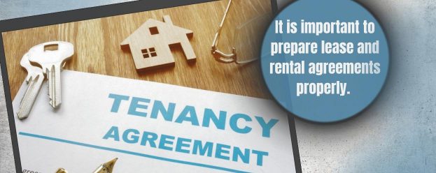 tenancy agreement paperwork with an image of a house and a set of keys and a pen showing how important it is to prepare lease and rental agreements properly